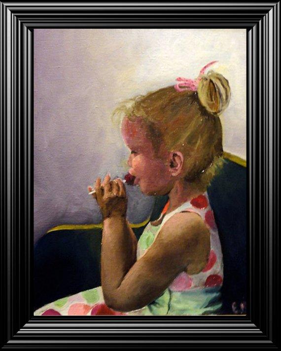 F&S Gift Store Oil Painting - Custom Portrait - realistic portrait - child - original painting - childrens portrait - gift idea - realistic painting