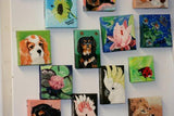 F&S Gift Store Custom Pet Portrait Painting on Miniature Canvas - Art Magnet