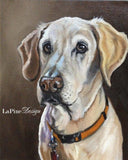 F&S Gift Store Custom 8"x10" Pet Portrait by LaPine Design -Oil Painting on Traditional Back Stapled Canvas