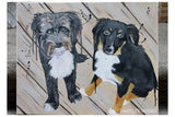 F&S Gift Store Custom dog painting, two dogs, custom pet painting, two subjects, dog painting custom, custom pet portrait, custom dog portrait