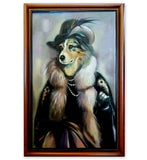 F&S Gift Store Custom Dog Portrait Painting Oil On Canvas, Cat Animal Portrait, Dog Wall Art
