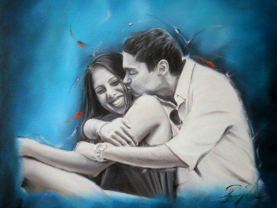 Personalized Oil Painting From Photos, handcraft art on Canvas-Show Case PNM100902-72