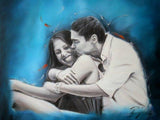 F&S Gift Store Custom Oil Portrait from your Photo - Hand Painted Oil Portrait on Canvas Size:12"x16" '30x40cm