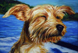 F&S Gift Store dog Painting, custom dog portrait, pet portrait, Pet memorial , Yorkie, Dachshund, mix, Dorkie, personalized pet art, 12x12" Christmas gift