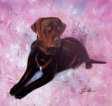 F&S Gift Store Pet portraits from photos - Dog in oil painting