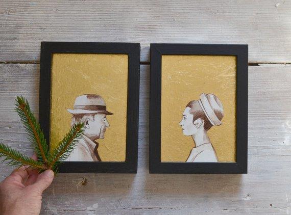 F&S Gift Store Custom Golden Portrait from Photo Renaissance Style Painting for BT