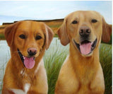 F&S Gift Store 2 Dogs Custom Portrait.Custom Oil Portrait. Dog custom painting. Pet custom portrait. Dog Oil painting.Commission dog portrait. 7 sizes. USA