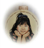 F&S Gift Store Custom portrait Christmas ornament, hand painted portrait painting