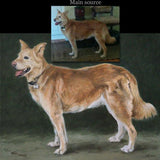 F&S Gift Store Pet portrait, dog portrait, custom -oil painting on canvas. 50% DEPOSIT. Handmade Custom pet portrait.