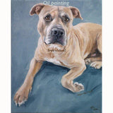 F&S Gift Store Pet portrait custom dog portrait - oil painting on canvas. 50% DEPOSIT. Handmade Custom pet portrait.