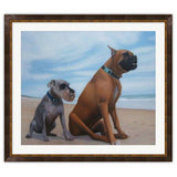 F&S Gift Store 2 Dogs Custom Portrait.Custom Oil Portrait. Dog custom painting. Pet custom portrait. Dog Oil painting.Commission dog portrait. 7 sizes. USA