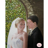 F&S Gift Store Oil Custom Portrait. Wedding Custom Portrait. Custom Oil painting. Commission Wedding Painting. Wedding personalized gift. 6 Sizes. Made USA