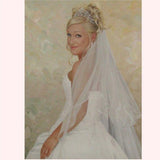 F&S Gift Store Bride Oil Custom Portrait. Wedding Custom Portrait. Custom Oil painting. Commission Wedding Painting. Wedding personalized gift. 6 Sizes.