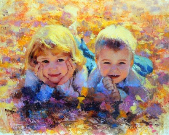 Personalized Oil Painting From Photos, handcraft art on Canvas-Show Case MLO100590-24