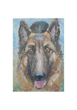 F&S Gift Store Custom Paint my Dog Portrait Oil Painting from Photo Cat Personalized pet loss gift for Dog lovers Shepherd Face Pet memorial Hound Animal