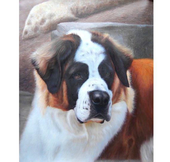 F&S Gift Store Pet Dog Custom Portrait. Custom Oil Portrait. Dog custom painting. Animal custom portrait. Oil painting.Commission dog portrait.7 sizes. USA