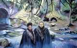 F&S Gift Store Custom fantasy portrait paintings on canvas of two people, be pictured in your fantasy location or character, personlised fantasy portrait