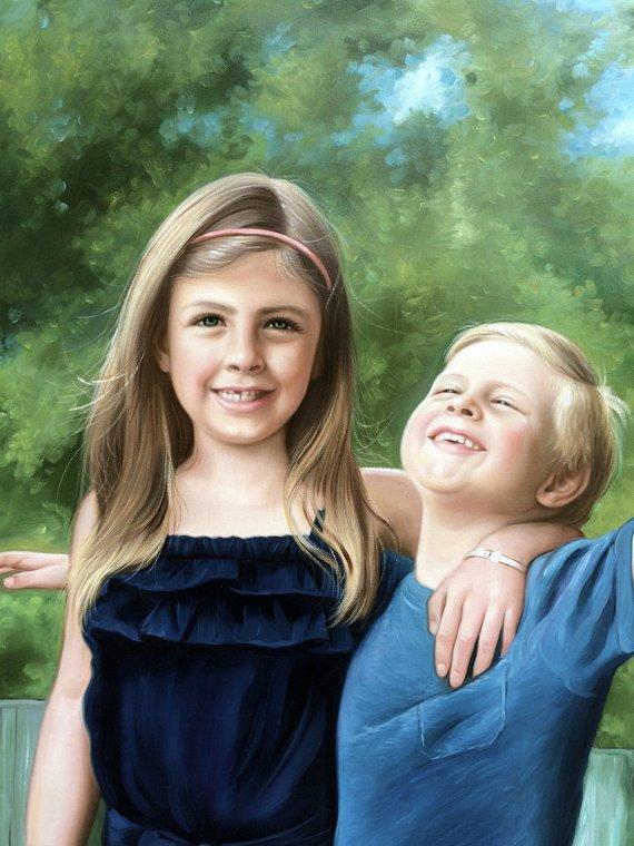 Personalized Oil Painting From Photos, handcraft art on Canvas-Show Case JOO101586-36