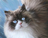 F&S Gift Store Custom cat portrait, realistic pet art, lifelike, hand painted, digital pet painting, on paper, from your photo, cat art, memorial portrait