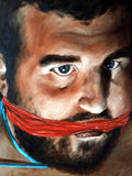 F&S Gift Store Mature male bdsm portrait, painting, fetish painting, man, beard, oil painting, portrait order, painting to order, picture gay, custom order