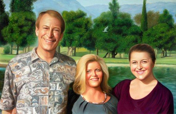 F&S Gift Store Custom portraits from photo, large oil painting on canvas. 100% money-back guarantee.