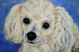 F&S Gift Store custom dog Painting, pet painting, pet portrait, portrait Commission, Dog painting from a photo, toy poodle, personalized pet art, 8x10"