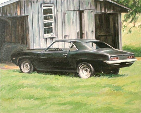 F&S Gift Store Art Commission - Vehicle Car Custom Painting on Canvas from Your Photo - Personalized Portrait Ultimate Gift