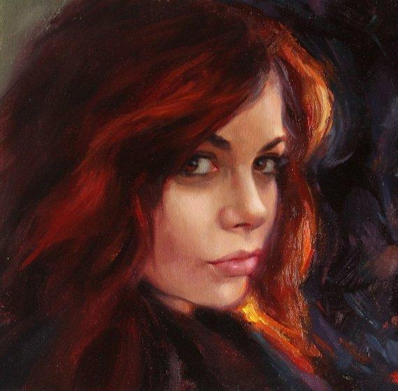 F&S Gift Store Girlfriend photo gift - Girlfriend gift - Portrait from photo - oil painting from photo gift mom romantic photo gift for Girlfriend