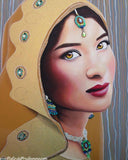 F&S Gift Store Custom Wedding Portrait - Indian Bride Painting - By Toronto Portrait Artist Malinda Prud'homme