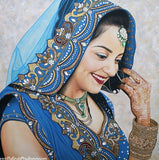 F&S Gift Store Custom Wedding Portrait - Indian Bride Painting - By Toronto Portrait Artist Malinda Prud'homme