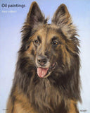 F&S Gift Store Custom Dog portrait, Pet portrait, Dog Painting, Belgian Shepherd - oil painting on canvas. 50% DEPOSIT. Handmade Custom pet portrait.