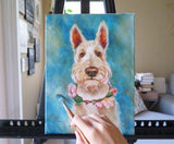 F&S Gift Store Custom canvas Oil Dog Painting, Custom Pet Portrait, Pet Painting from Photo, Pet Portrait Painting, Pet Oil Painting