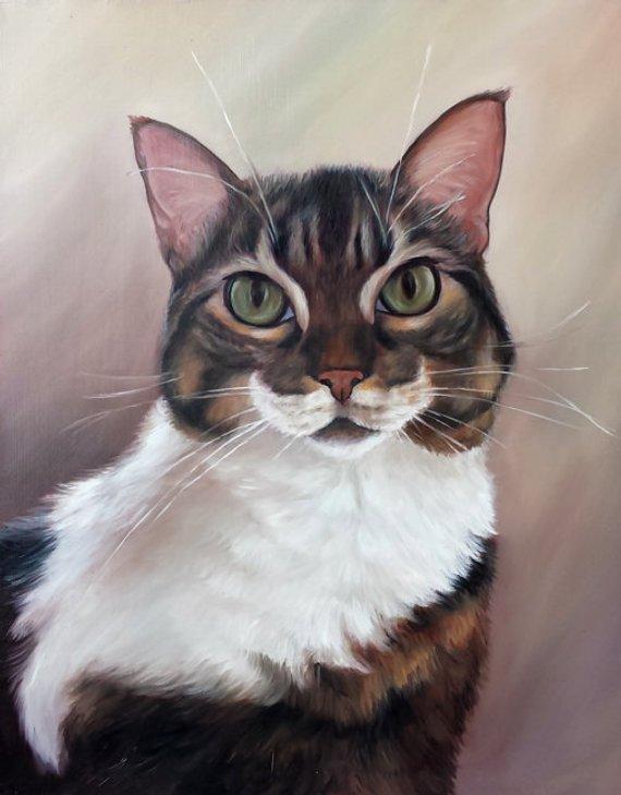 F&S Gift Store Custom Pet Portrait - Cat Painting - Perfect gift