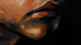 F&S Gift Store Dark Portrait of a Handsome Somber Man- Original Custom Male Oil Painting Study- Classical Masculine Bust Art- Husband Model Ronald