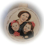 F&S Gift Store Personalized portrait painting, grandma - grandchildren portrait paitings - Christmas ornament