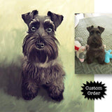 F&S Gift Store CUSTOM PET Portrait from Photo Gallery Wrap Canvas, Personalized Christmas XMAS Gift, Dog Art, Digital Painting, Giclee Print, Oil Painting
