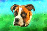 F&S Gift Store Custom digital dry oil paintings of dogs - Puppy paintings - dog portraits - realistic painting from your photos.