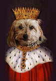 F&S Gift Store SINGLE Pet Portrait - King Henry Custom Renaissance Pet Dog/Cat Portraits - Digital personalized portrait painting using your Pet's Photo