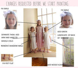 F&S Gift Store Custom portrait-custom family portrait-oil painting-custom oil portrait painting-painting from photo-childrens portrait-personalized ETSY