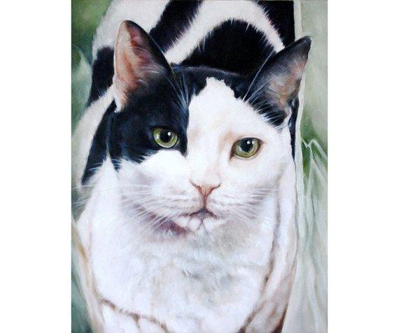 F&S Gift Store Custom Pet Portrait, Oil Painting, Pet Portrait, Pet Oil Painting, Animal Portrait, Cat Portrait, 11x14