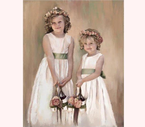 F&S Gift Store Children Custom Portrait-oil painting-custom portrait from photo-custom portrait painting-commission portrait-child portrait-