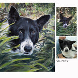 F&S Gift Store Dog portrait, custom Pet portrait, Dog Painting, Dog art - oil painting on canvas. 50% DEPOSIT. Handmade Custom pet portrait.