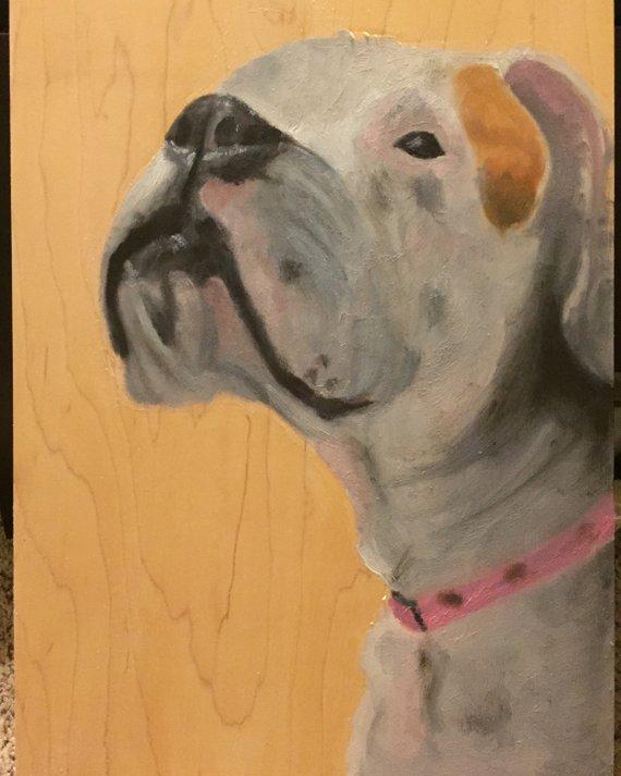 F&S Gift Store Custom Pet Portrait Painting 12 x 15 on wood or canvas
