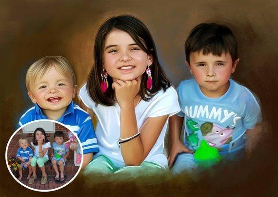 Personalized Oil Painting From Photos, handcraft art on Canvas-Show Case RML101760-72