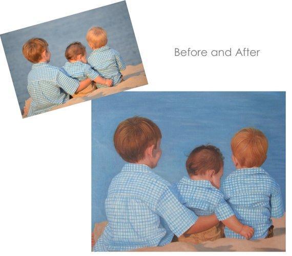 Personalized Oil Painting From Photos, handcraft art on Canvas-Show Case OTO101376-36