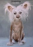F&S Gift Store Custom Dog portrait, Pet portrait, Dog Painting, Chinese Crested - oil painting on canvas. 50% DEPOSIT. Handmade Custom pet portrait.