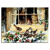 F&S Diamond Painting Store Inside Cats and Outside Birds