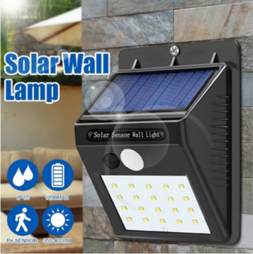 20 LEDs Solar Powered Light PIR Motion Sensor Wireless Solar Lamp Waterproof Outdoor Garden Yard Wall LED Light Lamps