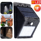 20 LEDs Solar Powered Light PIR Motion Sensor Wireless Solar Lamp Waterproof Outdoor Garden Yard Wall LED Light Lamps