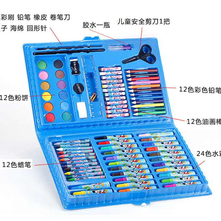 Children's drawing set 86 pieces of crayon watercolor pen combination